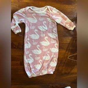 Bestaroo Swan gown, size 0-3 months, pink and white